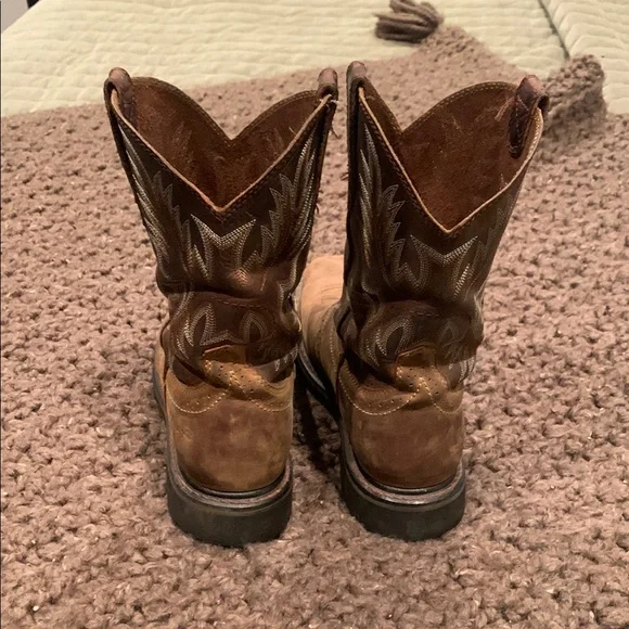 Rustic Brown Cowboy Boots - Picture 2 of 6